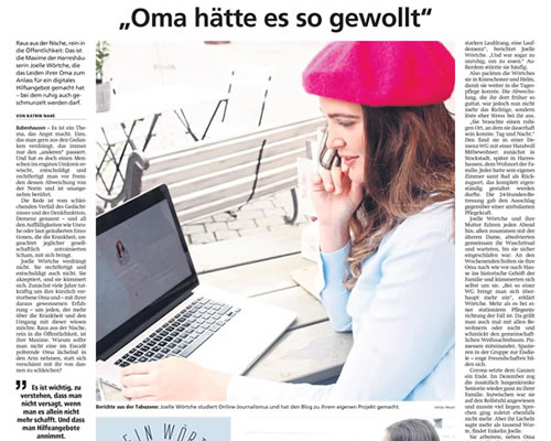 Offenbach-Post – Oma hätte es so gewollt – Pressetext