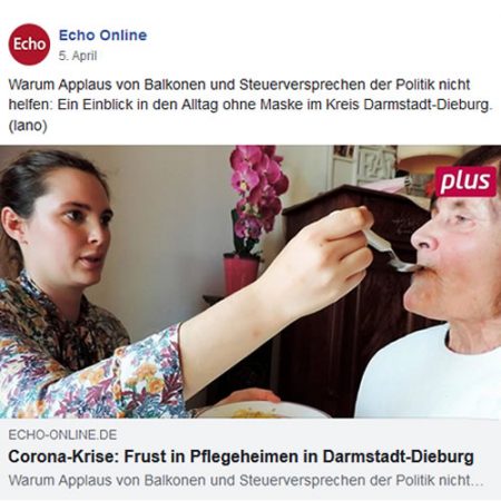 Echo Online – Corona-Krise: Frust in Pflegeheimen in Darmstadt-Dieburg